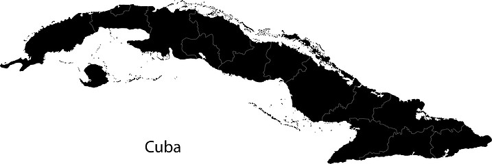 Image showing Black Cuba map