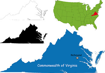 Image showing Virginia map