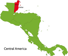 Image showing Belize map