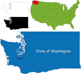 Image showing Washington map