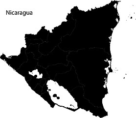 Image showing Black Nicaragua map