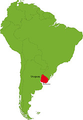 Image showing Uruguay map