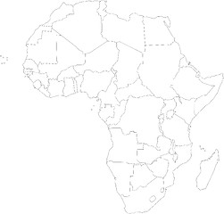 Image showing Outline Africa map
