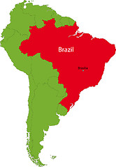 Image showing Brazil map