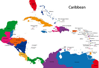 Image showing Caribbean map