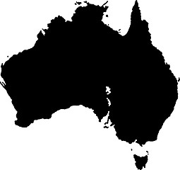 Image showing Black Australia map