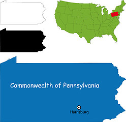 Image showing Pennsylvania map