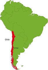 Image showing Chile map