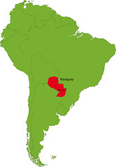 Image showing Paraguay map