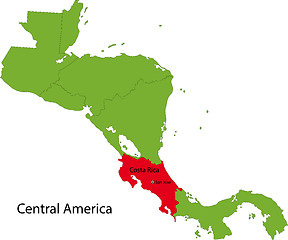 Image showing Costa Rica map