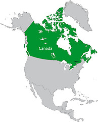 Image showing Location of Canada