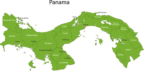 Image showing Green Panama map