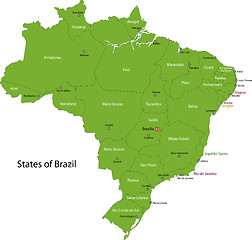 Image showing Green Brasilia map