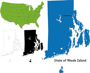 Image showing Rhode island map