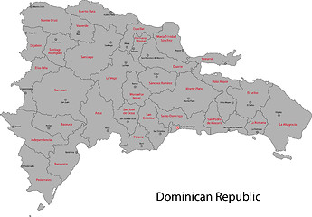 Image showing Dominican Republic map