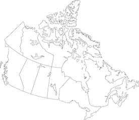 Image showing Outline Canada map