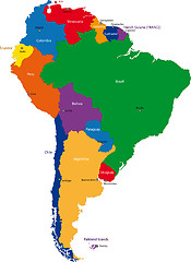 Image showing South America map