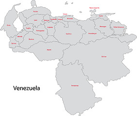 Image showing Grey Venezuela map