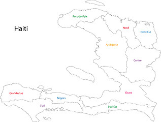 Image showing Outline Haiti map