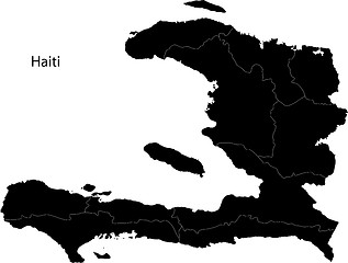 Image showing Black Haiti map