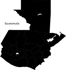 Image showing Black Guatemala map