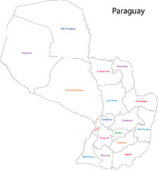 Image showing Contour Paraguay map