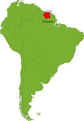 Image showing Suriname map