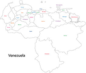 Image showing Contour Venezuela map