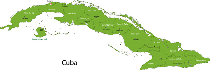Image showing Map of Cuba
