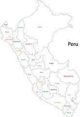 Image showing Contour Peru map