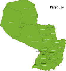 Image showing Green Paraguay map