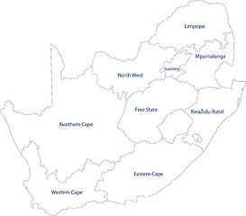 Image showing Outline South Africa map