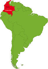 Image showing Colombia map