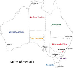 Image showing Outline Australia map