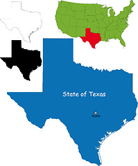 Image showing Texas map