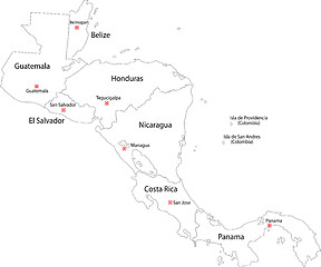 Image showing Contour Central America map