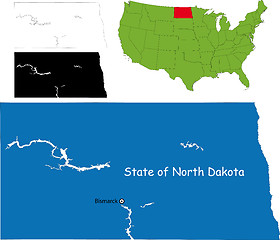 Image showing North dakota map