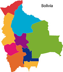 Image showing Colorful Bolivia map