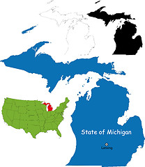 Image showing Michigan map