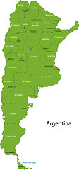 Image showing Green Argentina map