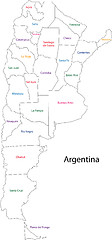 Image showing Outline Argentina map