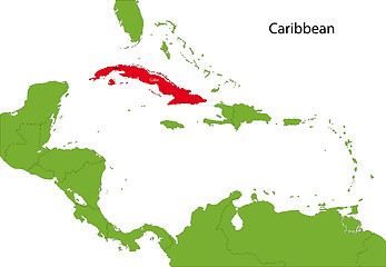 Image showing Cuba map