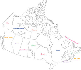 Image showing Outline Canada map