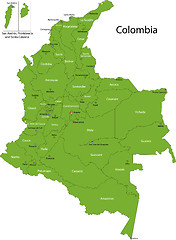 Image showing Green Colombia map