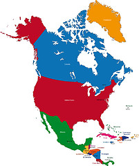 Image showing North America map