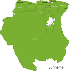 Image showing Green Suriname map