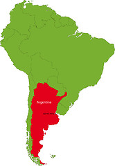 Image showing Argentina map