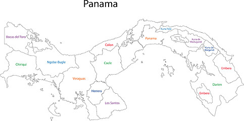 Image showing Outline Panama map