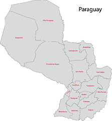 Image showing Gray Paraguay map