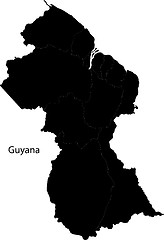 Image showing Black Guyana map